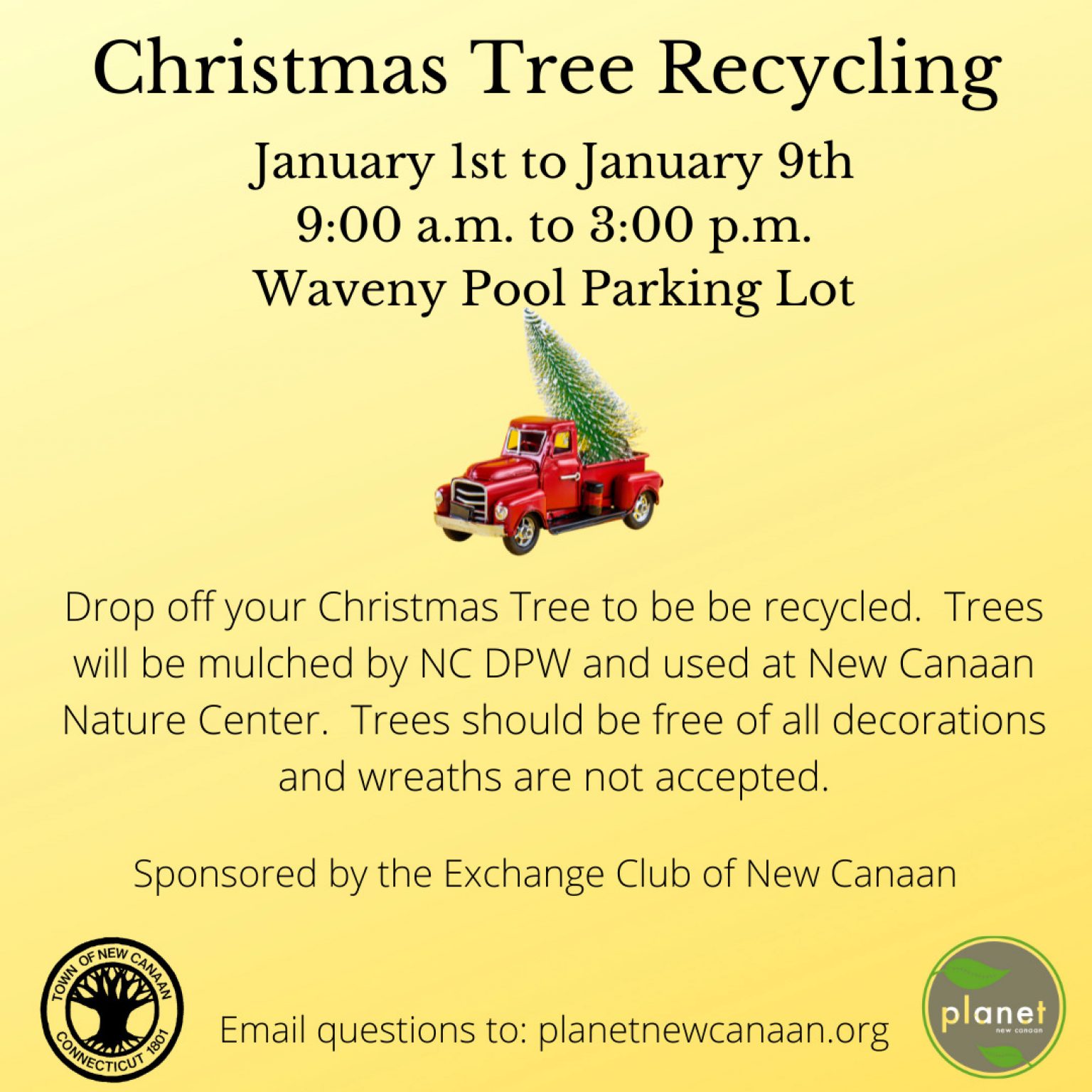 Christmas Tree Recycling New Canaan Chamber